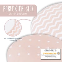 mimaDu prémiová bavlnená súprava obliečok na detský matrac Oeko-Tex, extra mäkké, 2 ks, 90x55 cm, ružové, rozmery 90x50, 90x45, 89x49, pre kolísky a detské postieľky 4
