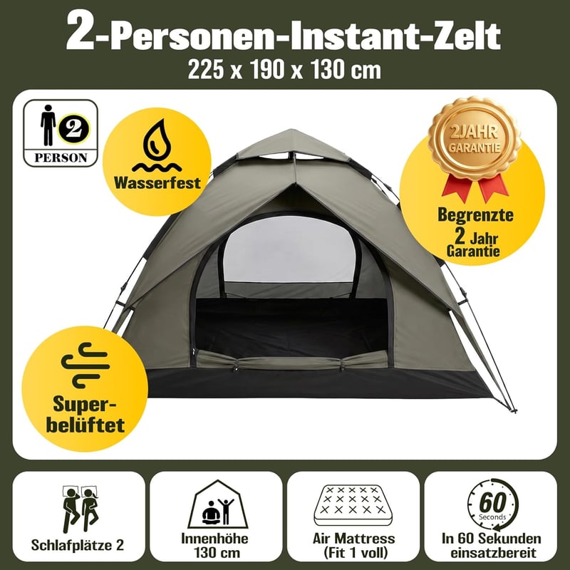 Mimajor 2-4 személyes pop-up sátor automatikus 40s gyorsfelépítéssel