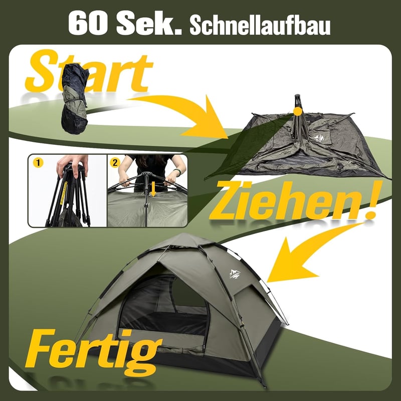 Mimajor 2-4 személyes pop-up sátor automatikus 40s gyorsfelépítéssel