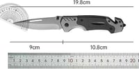 MIMEMY Összecsukható Vadászkés - Rozsdaálló Zsebkés Kempingezéshez, Túrázáshoz, Horgászathoz - Csúszásmentes Markolattal, Rögzíthető Pengéve 3