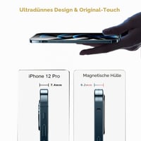 Magnetický kryt MIMGOAL na Apple iPhone 12 Pro, 360-stupňová úplná ochrana, kovový rám, predná a zadná strana z tvrdeného skla, ultratenký priehľadný flipový obal, zlatý 6