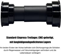 Monobloc pedalier presat Mimoke BB92 pentru ax tubular de 24 mm, dintr-o singură piesă, rezistent la apă, pentru biciclete CNC 3