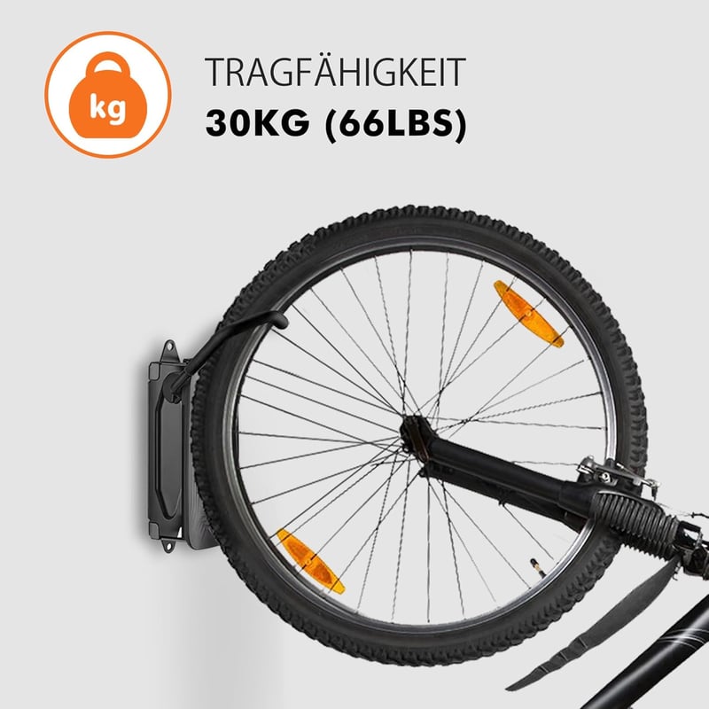 Mimoke Forgó Kerékpár Fali Tartó - Függőleges Bicikli Állvány Garázs Falra, MTB és Országúti Kerékpárhoz, 3 db Fekete Horog