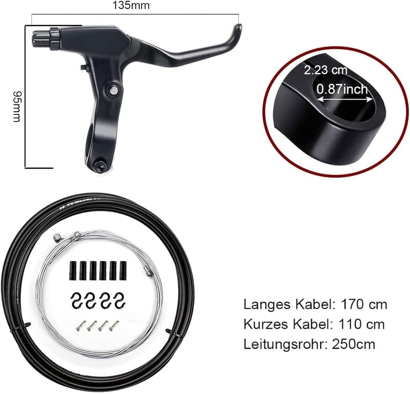 Mimoke V-Fék Szett Kerékpárhoz Elöl-Hátul 60mm Féktuskóval