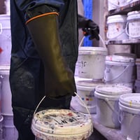 MIN-XL Vegyi Ellenálló Kesztyű, Latex Mentes, Sav és Lúg Védelem, 45cm Fekete 6