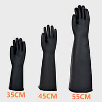 MIN-XL Vegyi Ellenálló Kesztyű, Latex Mentes, Sav és Lúg Védelem, 45cm Fekete 2