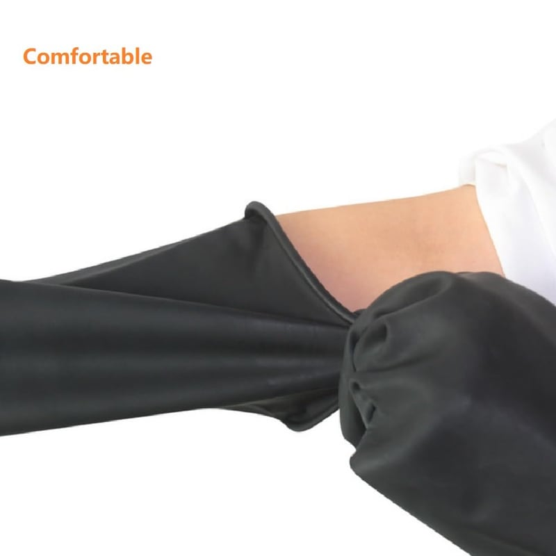MIN-XL Vegyi Ellenálló Kesztyű, Latex Mentes, Sav és Lúg Védelem, 45cm Fekete