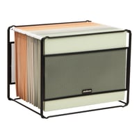 Organizator de birou suspendat din metal Mind Reader, suport pentru documente, depozitare pentru birou, grilaj metalic, 83,8 x 24,8 x 26 cm, negru 1