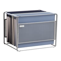 Organizator de documente suspendate Mind Reader, suport de birou, grilaj metalic, 33 x 24,8 x 26 cm, argintiu 1
