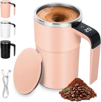 Mineup 380ml Önkeverő Kávéscsésze Mágneses Automatikus Keveréssel Rózsaszín 1