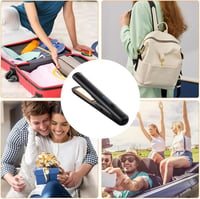 Mineup Mini Vezeték Nélküli Hajvasaló 2-in-1 - Egyenesítés és Göndörítés, 4 Hőfokozat, 3200 mAh Titánium Lapok, LCD Kijelző, 140-200°C 7