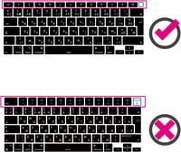 MiNGFi Szilikon Orosz Billentyűzet Védő MacBook Air 13" A2179 A2337 M1 EU ISO Kiosztás Fekete Billentyűzet Takaró 3