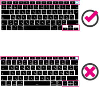 MiNGFi Szilikon Orosz Billentyűzet Védő MacBook Air 13" A2179 A2337 M1 EU ISO Kiosztás Fekete Billentyűzet Takaró 5