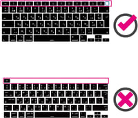 MiNGFi Szilikon Orosz Billentyűzet Védő MacBook Air 13" A2179 A2337 M1 EU ISO Kiosztás Fekete Billentyűzet Takaró 4