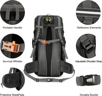 Mingfuxin 50L Vízálló Túrahátizsák - Unisex Trekking Hátizsák Esővédővel, Túrázáshoz, Hegymászáshoz, Kempingezéshez és Utazáshoz 5