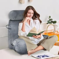 MINGPINHUIUS XL Olvasópárna memóriahabbal, nyaktekerccsel, szürke 9