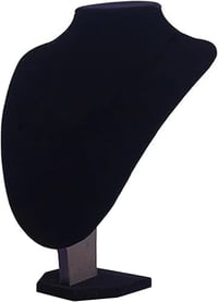 MINGZE Fekete Bársony Ékszertartó Nyaklánc Fülbevaló Karkötő Tartó Büszt Kiállító Állvány 22cm 1