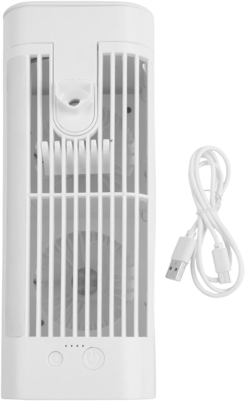 Mini Hordozható USB Léghűtő Ventilátor Éjszakai Fénnyel, 3 Sebességfokozattal - Irodába, Hálószobába (Hálózati Működés)