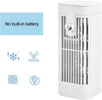 Mini Hordozható USB Léghűtő Ventilátor Éjszakai Fénnyel, 3 Sebességfokozattal - Irodába, Hálószobába (Hálózati Működés) 2