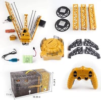 Mini Tudou 128 cm-es Távirányítós Toronydaru, 6 Csatornás 2.4 GHz RC Építkezési Játék, 680° Forgás, Fény és Hang Effektekkel, Gyerekeknek 6+ 7