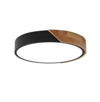 Minifair Lampă de tavan LED rotundă, tricoloră, 60cm - Negru, încastrată, cu telecomandă pentru reglarea intensității luminoase, 24W, 288 lumeni 1