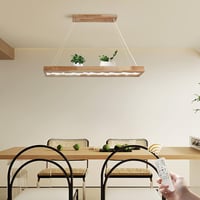 minifair LED Fa Függőlámpa Dimmer Funkcióval, Étkezőasztal Világítás, Magasságállítható 100cm 4