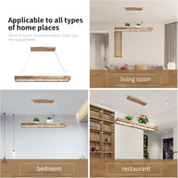 minifair LED Fa Függőlámpa Dimmer Funkcióval, Étkezőasztal Világítás, Magasságállítható 100cm 2