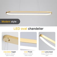 Minifair LED oválne závesné svietidlo stmievateľné zlatý prstenec s diaľkovým ovládaním nastaviteľná výška 120 cm jedáleň kuchyňa obývačka 4