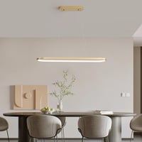 Minifair LED oválne závesné svietidlo stmievateľné zlatý prstenec s diaľkovým ovládaním nastaviteľná výška 120 cm jedáleň kuchyňa obývačka 6
