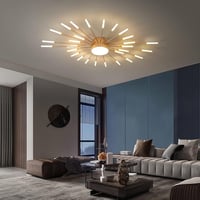 minifair Modern LED Mennyezeti Lámpa 29 Ágú Arany Csillár Hálószoba Nappali Konyha 7