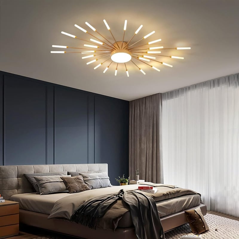 minifair Modern LED Mennyezeti Lámpa 29 Ágú Arany Csillár Hálószoba Nappali Konyha