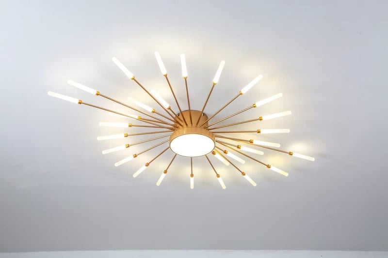 minifair Modern LED Mennyezeti Lámpa 29 Ágú Arany Csillár Hálószoba Nappali Konyha