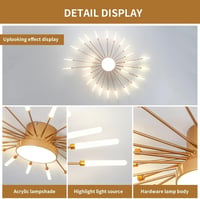 minifair Modern LED Mennyezeti Lámpa 29 Ágú Arany Csillár Hálószoba Nappali Konyha 4