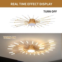 minifair Modern LED Mennyezeti Lámpa 29 Ágú Arany Csillár Hálószoba Nappali Konyha 5