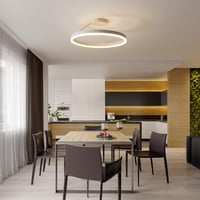 minifair Modern LED Mennyezeti Lámpa - Kör Alakú Fehér Plafonlámpa 21W 3000K Meleg Fénnyel, Nappali, Konyha, Hálószoba Világításhoz, 40 cm 3
