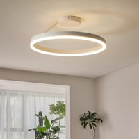 minifair Modern LED Mennyezeti Lámpa - Kör Alakú Fehér Plafonlámpa 21W 3000K Meleg Fénnyel, Nappali, Konyha, Hálószoba Világításhoz, 40 cm 1