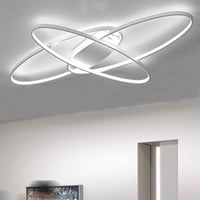 minifair Ovális LED Mennyezeti Lámpa - Távirányítós Szabályozható Fényerő, Modern Dizájn, Fehér Csillár Nappaliba, Hálóba, Konyhába 4