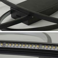 minifair Ovális LED Mennyezeti Lámpa - Távirányítós Szabályozható Fényerő, Modern Dizájn, Fehér Csillár Nappaliba, Hálóba, Konyhába 6