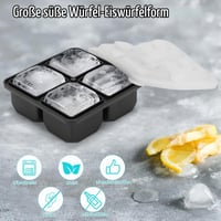 Silikónová forma na ľad minimaliving D6 kocka 3D – veľká kocka ľadu na whiskey, koktaily, víno a bourbon, bez obsahu BPA, ľahké vyberanie 2