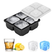 Silikónová forma na ľad minimaliving D6 kocka 3D – veľká kocka ľadu na whiskey, koktaily, víno a bourbon, bez obsahu BPA, ľahké vyberanie 1