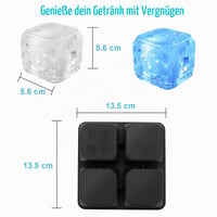 Silikónová forma na ľad minimaliving D6 kocka 3D – veľká kocka ľadu na whiskey, koktaily, víno a bourbon, bez obsahu BPA, ľahké vyberanie 6