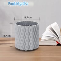 minimaliving Rombusový stolový stojan na perá s funkciou otáčania o 360°, 5-priehradkový organizér na písacie potreby do kancelárie, školy a domácnosti, tmavosivý 7