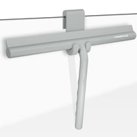 Minismus brisač za tuš s držačem, 28 cm, sivi - brisač za tuš kabine koji štedi vodu 1