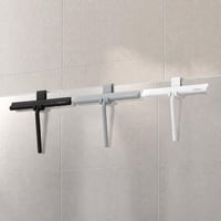 Minismus brisač za tuš s držačem, 28 cm, sivi - brisač za tuš kabine koji štedi vodu 3
