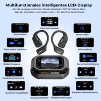 Prekladateľské slúchadlá MINISO M98 AI, 3 v 1 preklad v reálnom čase, 134 jazykov, LCD dotyková obrazovka, Open Ear, na štúdium, cestovanie, obchodné rokovania 5
