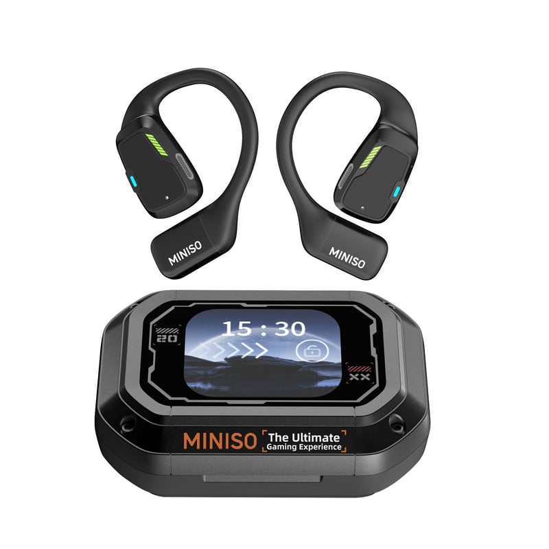 Prekladateľské slúchadlá MINISO M98 AI, 3 v 1 preklad v reálnom čase, 134 jazykov, LCD dotyková obrazovka, Open Ear, na štúdium, cestovanie, obchodné rokovania