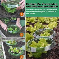 VDYXEW Megerősített Csigavédő Gallér Saláta és Káposzta Növényekhez - Vegyszermentes Csigariasztó Védelem (68g/db) - Pack of 20 5