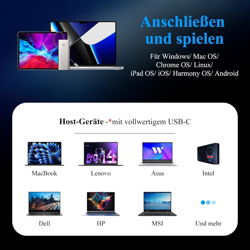 Minthouz 12 az 1-ben USB-C dokkoló 3 monitor, 100W PD, 8K/4K, Thunderbolt 3/4