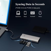 Minthouz 12 az 1-ben USB-C Dokkoló, Tripla Monitor Támogatás 4K@144Hz, 100W PD, DP+2×HDMI, 4×USB, LAN, SD/TF Kártyaolvasó, Dell/HP/Lenovo La 8