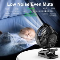 Minthouz Klippes Ventilátor USB 8000mAh, 5 Fokozat, Hordozható Mini Ventilátor Kempinghez 9